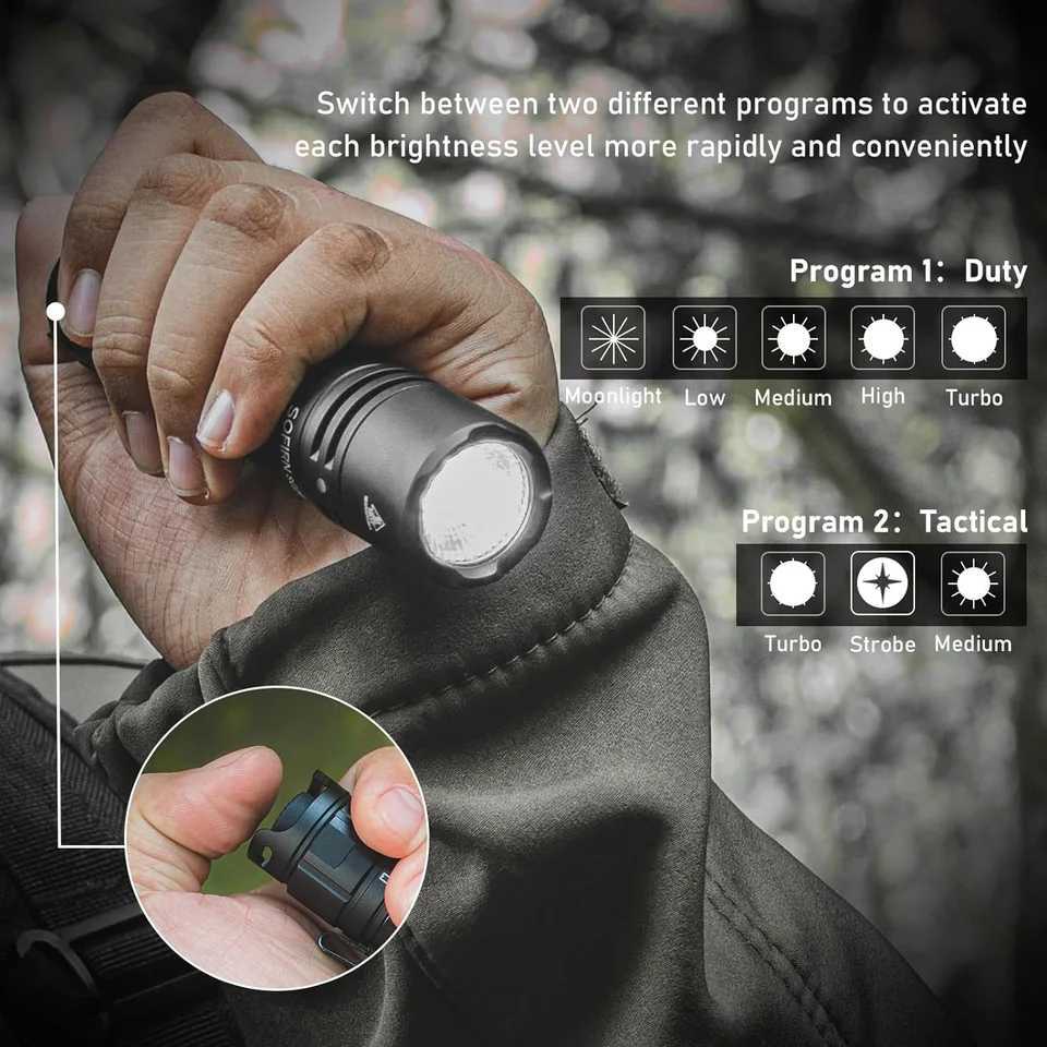 Sofirn SC28 Powerful Light Tactical XHP50B HD Rechargeable Flashlight 2800 Lumens Lantern EDC Torch IPX8 for Hunting Fishing C251122