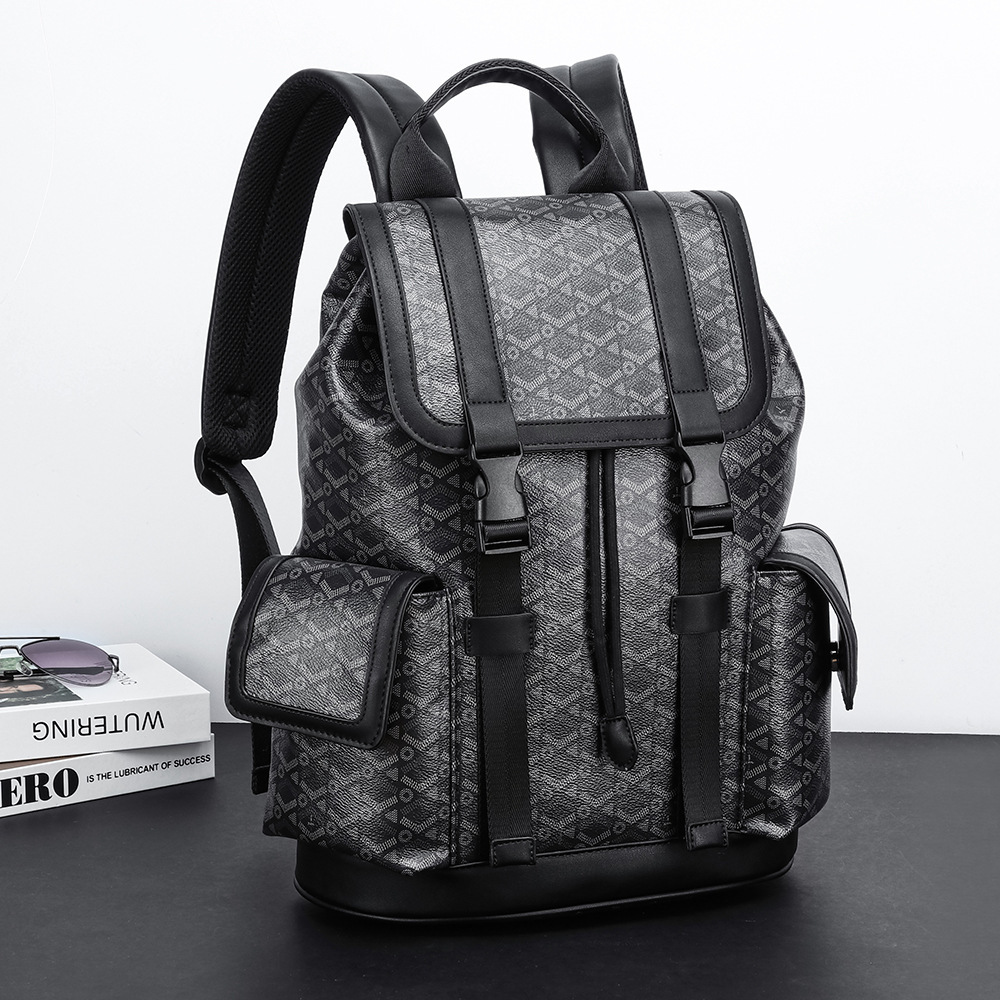 Classic Style New Men'S Business Leisure Backpack Large Capacity Commuting Backpack Business Trip