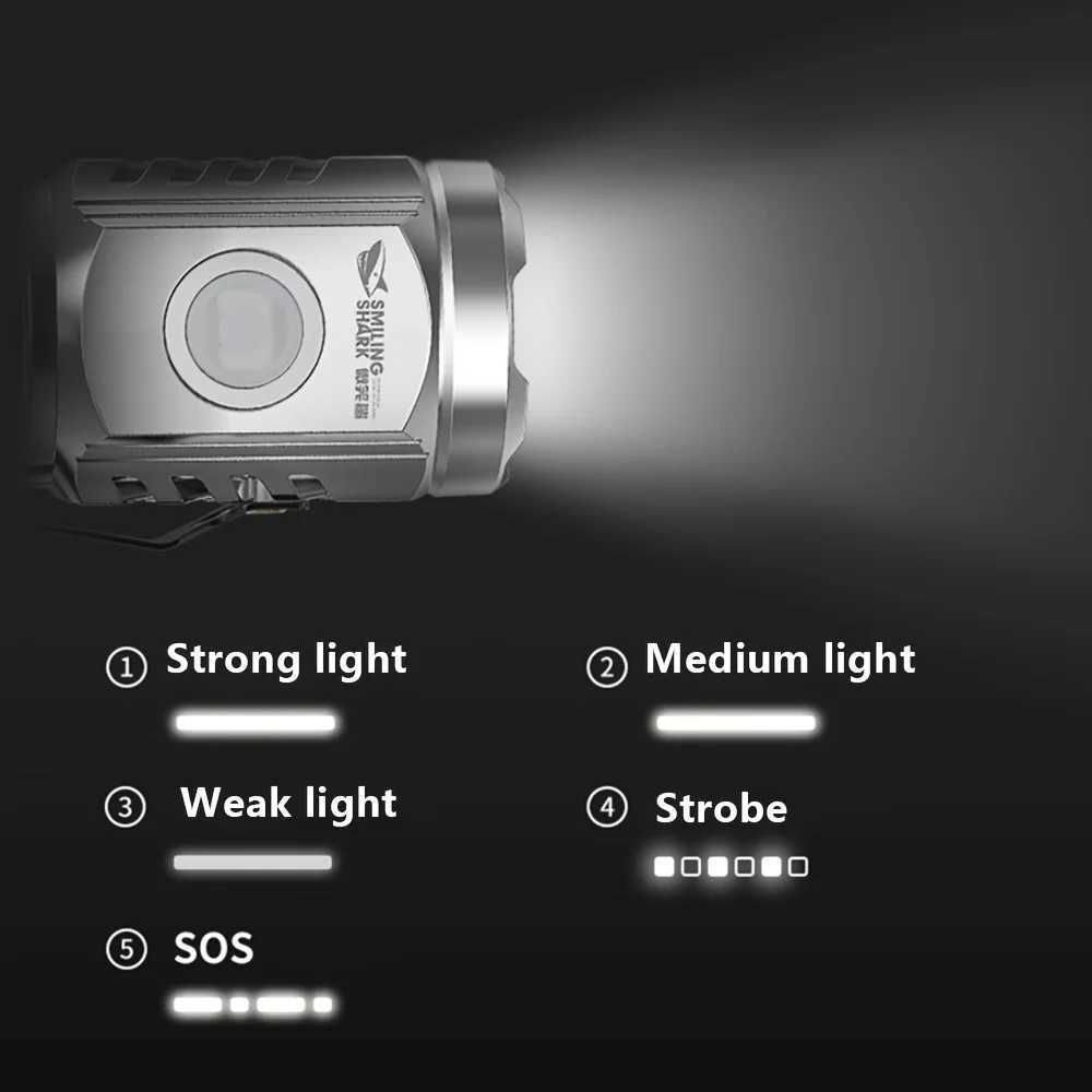 Mini 3 LED Flashlight Rechargeable Portable Torch Clip Powerful Waterproof Pocket Magnet Work Light For Camping Hiking Fishing C251122