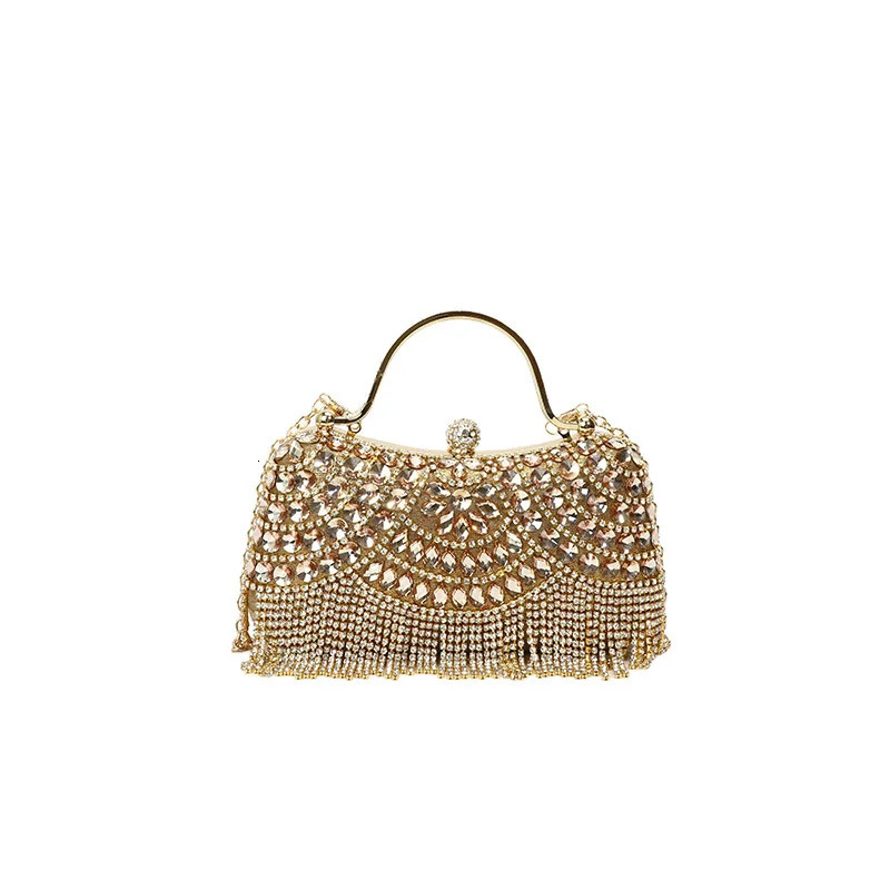 Super Exquisite Diamonds Frame Handbags Gold Silver Hasp Chains Style Shoulder Bags for Women Fashion Party 250421