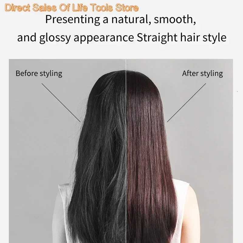 25 Light Luxury Hair Straightener Wet and Dry Dual-use Negative Ion Smooth Straight Hair Clip Hair Dryer Two-in-one Gift K251121