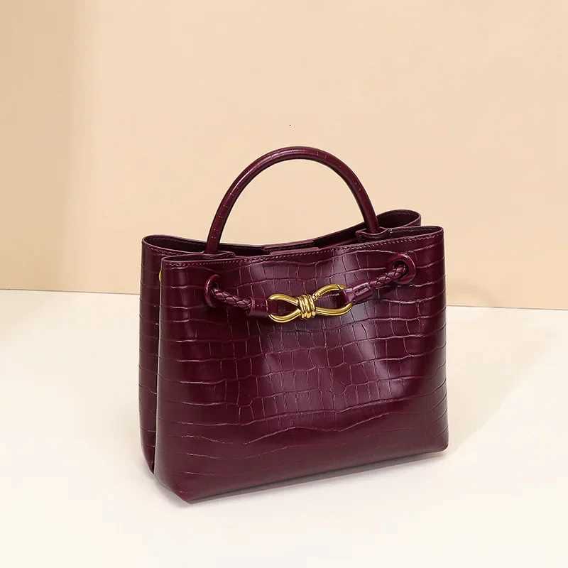 Spring Summer New Womens Handbag Stone Pattern Tote Bag Fashionable Commuter Single Shoulder Crossbody Bag Soft Polyester Linin K251121