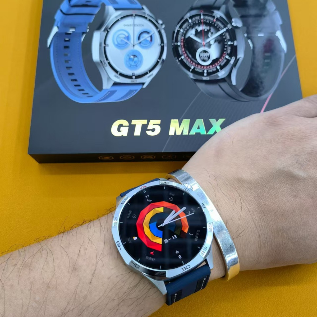 GT5MAX heart rate ECG smart bracelet watch micro wearable touch screen 44cm Bluetooth connection wireless charging free shipping