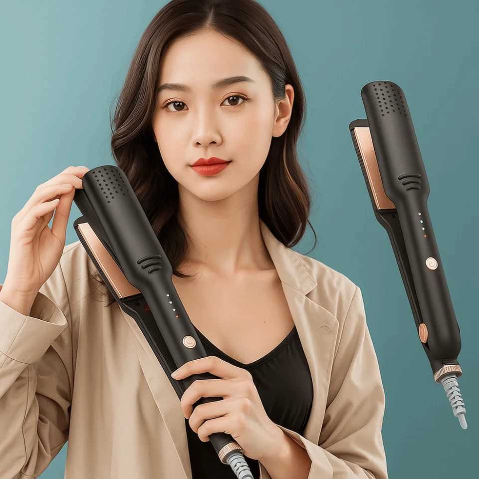 Widen Anion Hair Straightener Fast Heat Electric Hair Curling Iron Adjustable Temperature Professional Hair Ironing Board BangsT251122