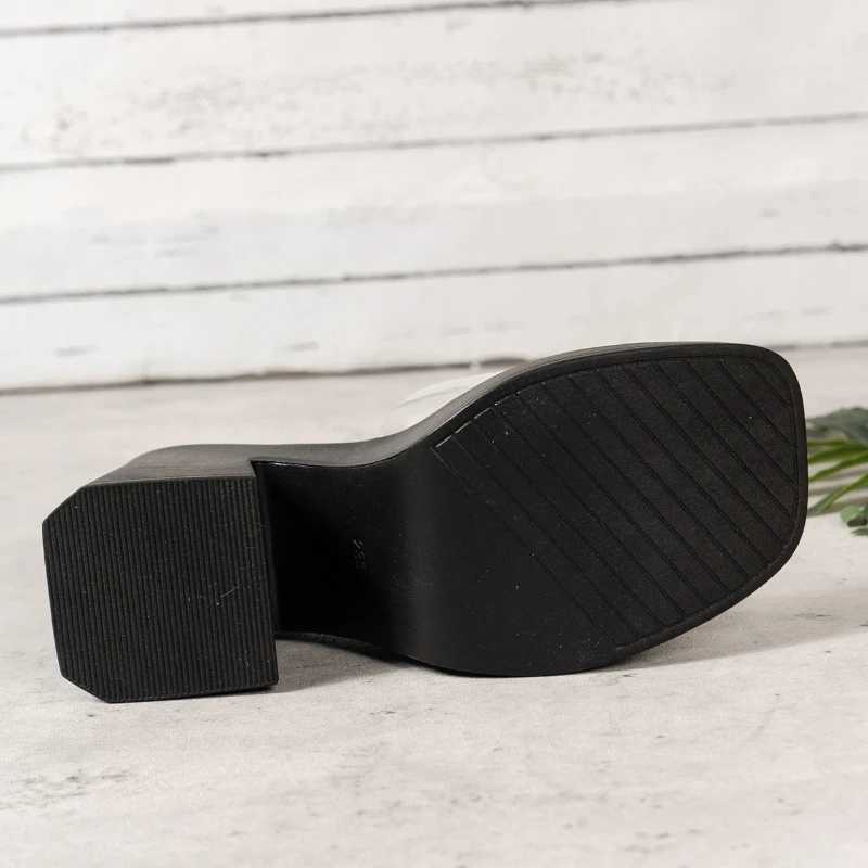 New Design Summer Womens Pump Sandals PVC Jelly Slippers Open Toe High Heels Womens Transparent Slippers M250422