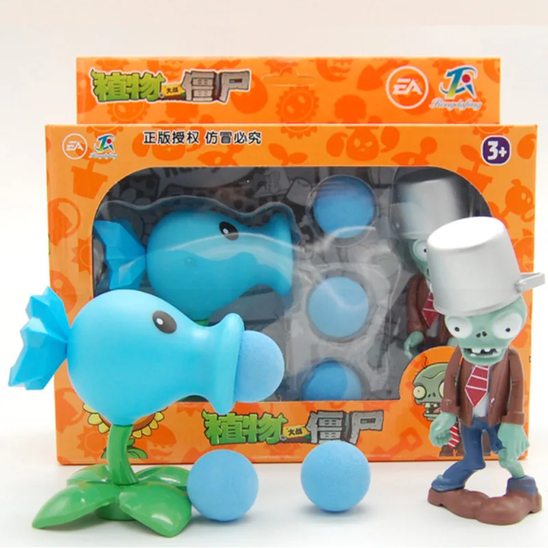 Plants vs Zombies 2 Cactus Peashooter Coconut Cannon A.K.E.E Toy Set Random Delivery Figures Soft Silicone Zombie Birthday Gift