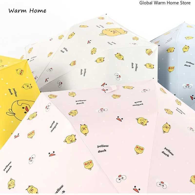 2025 Automatic Umbrella Cute Yellow Duck Sunscreen Cartoon Weatherproof Folding Umbrella Rain Women Man Umbrella Academy ParasolM251122