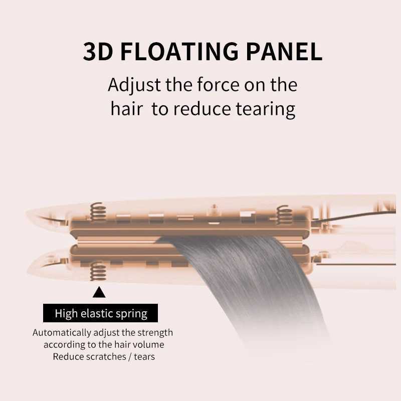 Flat Iron Straightener Curler 2-in-1 with Quick Heating 1-Inch Professional Hair Straightener with Adjustable TemperatureT251122