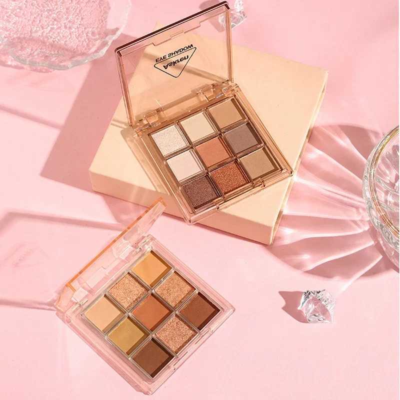 co0304 9 Colors Eyeshadow Palette Earth Tones Pearl Matte with Fine Glitter Shimmer - Stage Makeup CosmeticT251122