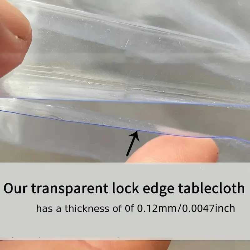 Transparent round plastic tablecloth protective sleeve waterproof and oil proof PEVA tablecloth C251122
