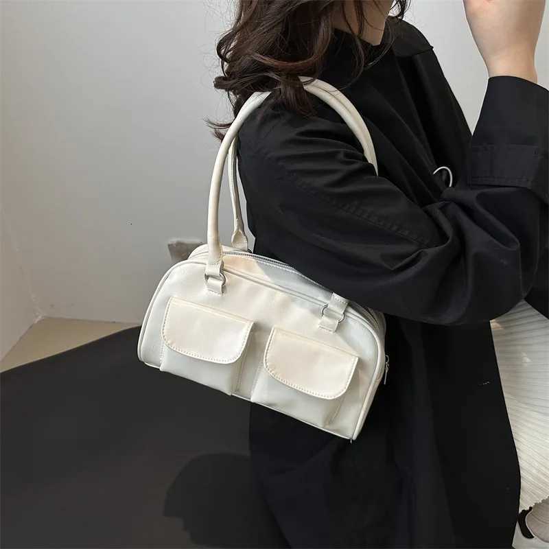 Retro Personality Commuter Double Ket Handbag Fashionable Underarm Single Shoulder Bag Small Design Autumn New Style bolsasT251122