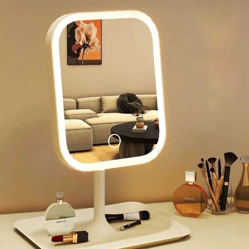 Modern Desktop Vanity Mirror 3 Color Light LED Makeup Mirror Touching Mirror Women Bedroom Dressing Mirror M251122