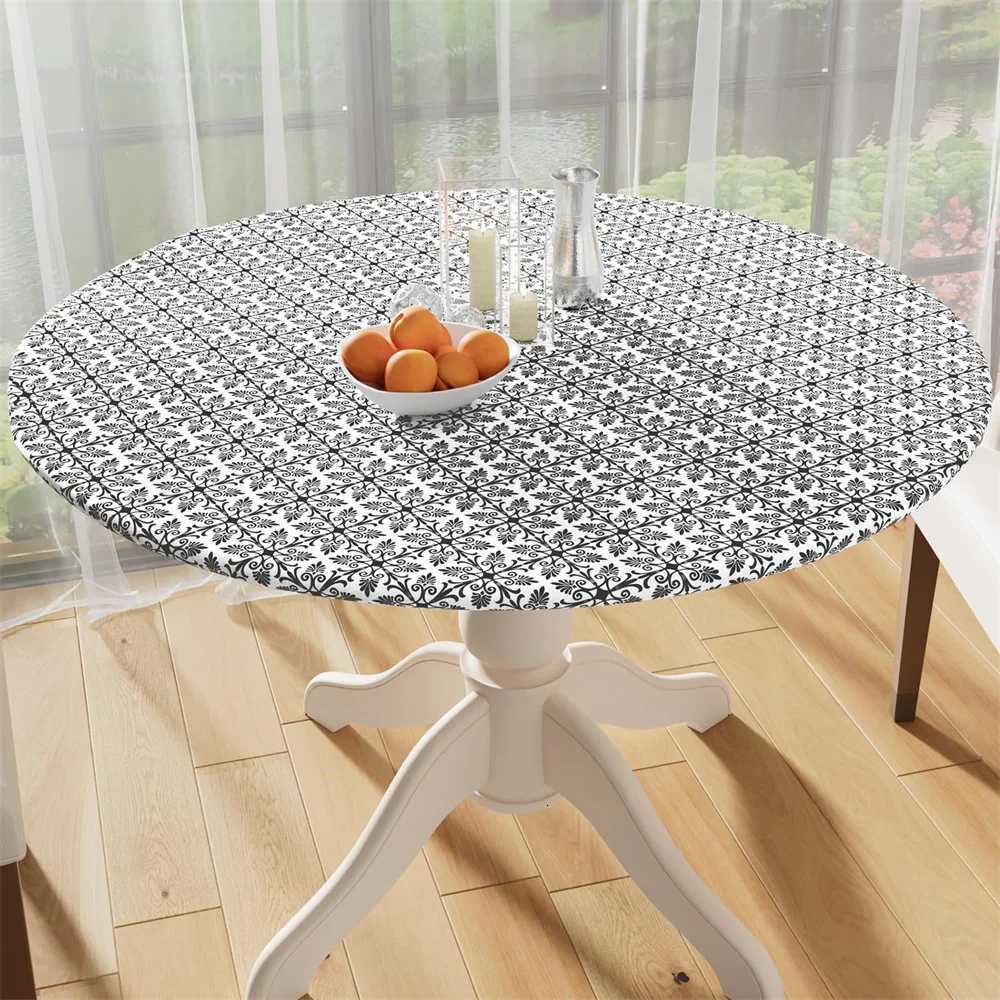 Homaxy Rectangle Vinyl Table Cloth Elastic Fitted Tablecloth Waterproof Plastic Table Covers Fold Tables Picnic Camping Outdoor C251122