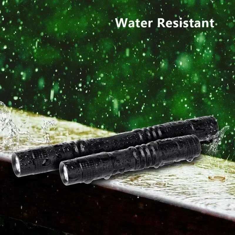 Portable mini LED pen-shaped flashlight with a pen clip, suitable for handheld use, an ultra-small portable flashlight, suitable for emergency lightin