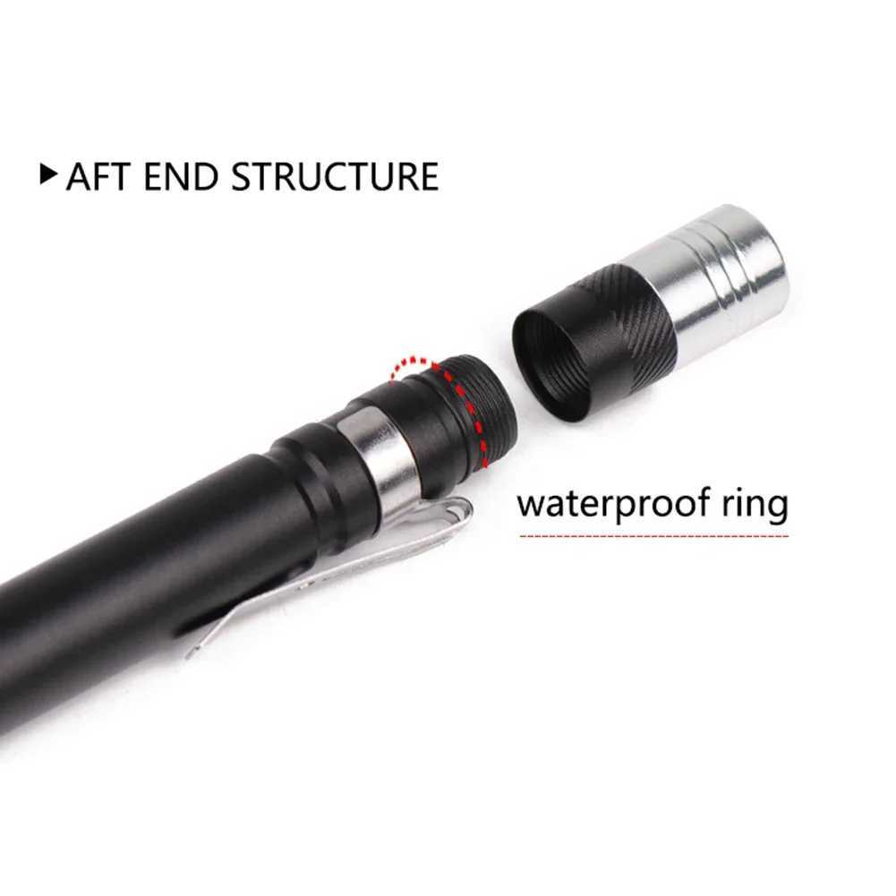 Portable LED Flashlight Mini UV Pen Light Multifunctional 395nm Ultraviolet Torch White Purple Pen Light Detector Torch for Test C251122