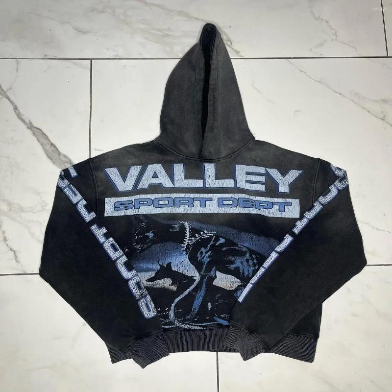 Men's Hoodies Harajuku Zipper Hoodie Pattern Printed Sportswear Casual Retro Street Wear Oversized