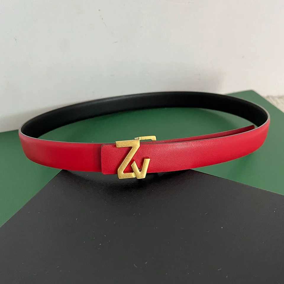 Luxury thin 25mm Reversible Leather Brand Belt Women Design Lady Girl Belt for women Waist Belt Chic Dress Party Belt for jeans J251122