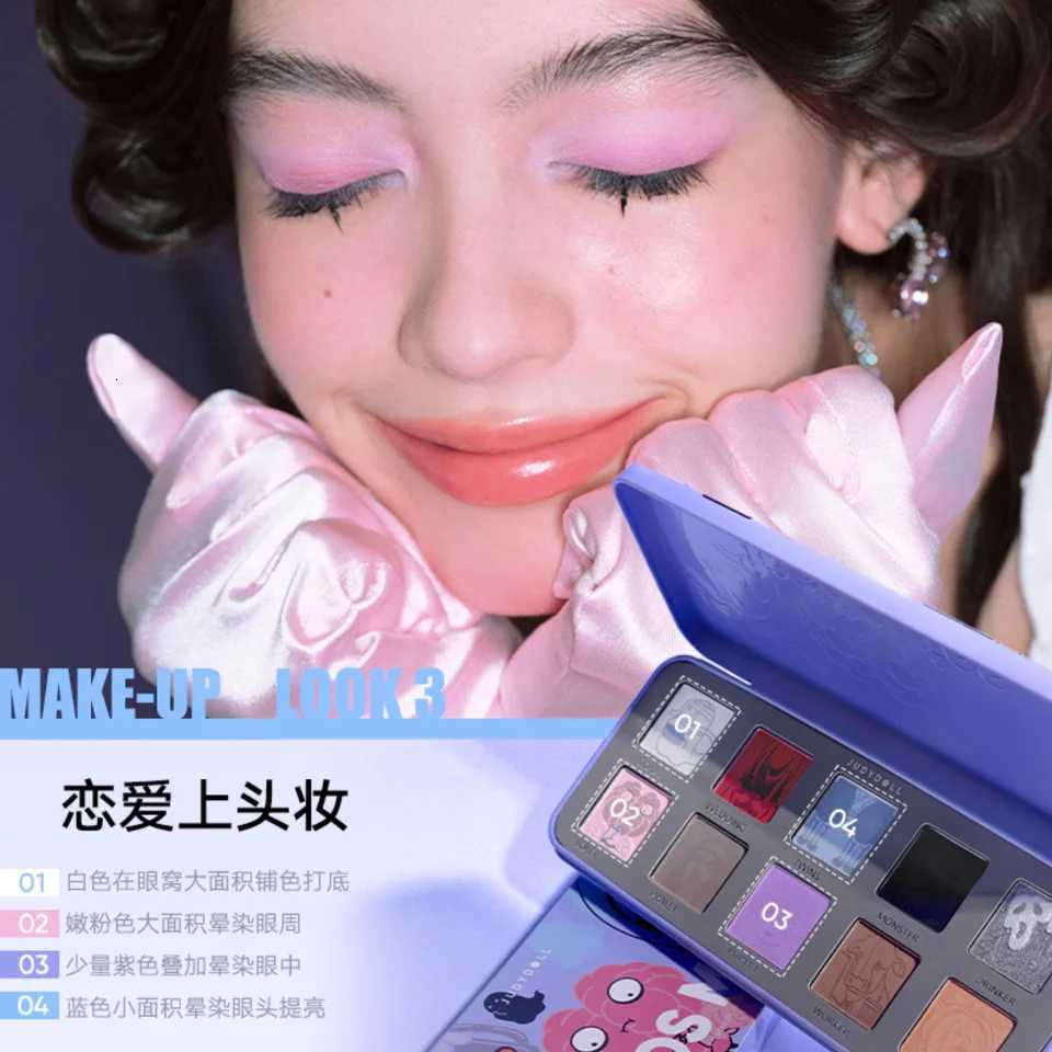 Judydoll 2024 Cos Me Halloween Limited 10-Color Eyeshadow Matte Sparkle Creative Design Makeup CosmeticsT251122