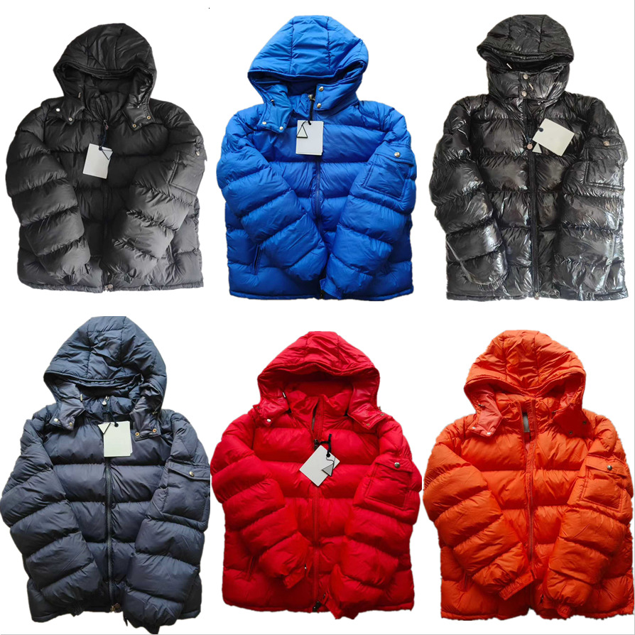 Mens Designer Jacket Cotton Padded Coat with NFC Badge Slim Tailored Fit Warm Cropped Jacket Asian Sizing Please Size Up 1 or 2 size Removable Hood