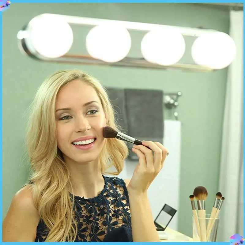 A43T 2 Piece 4 Bulb Punch-Free Led Mirror For Makeup Installation Suction Cup Vanity Battery Powered Bathroom Wall Lamp M251122