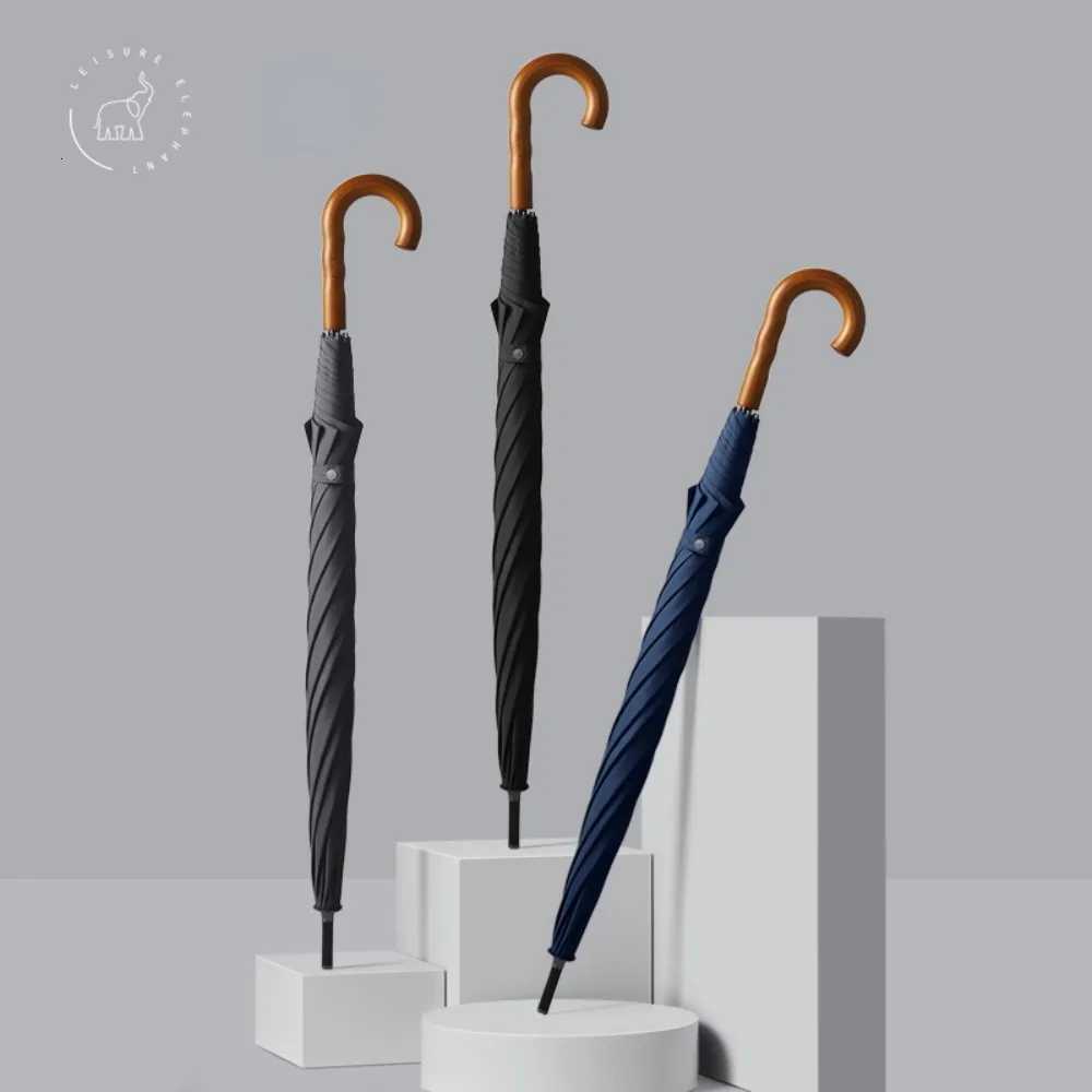 Long Handle Umbrella Automatic Household Umbrella High-density Wind Resistance Strong Lightweight Business Affairs Sun UmbrellaM251122