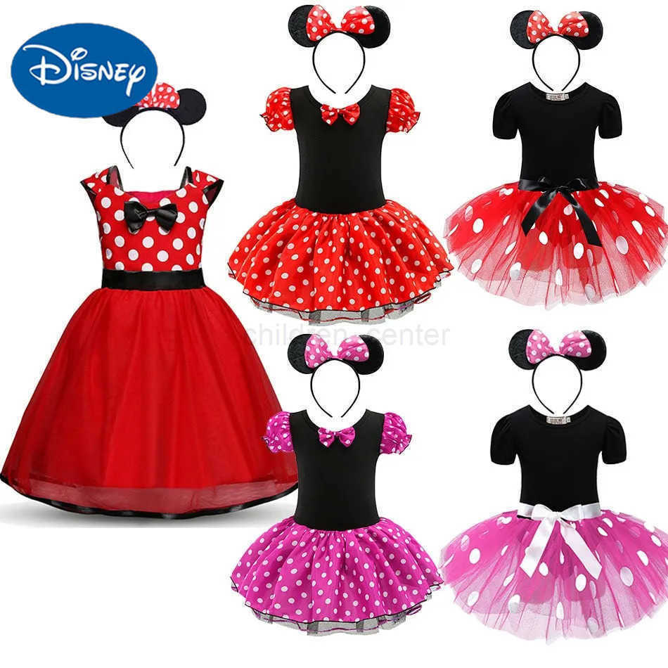 Disney Baby Girls Ballet Tutu Dress Summer Kids Minnie Mickey Dress Dots Mouse Costume Children Christmas Birthday Party Clothes W250520 W250520