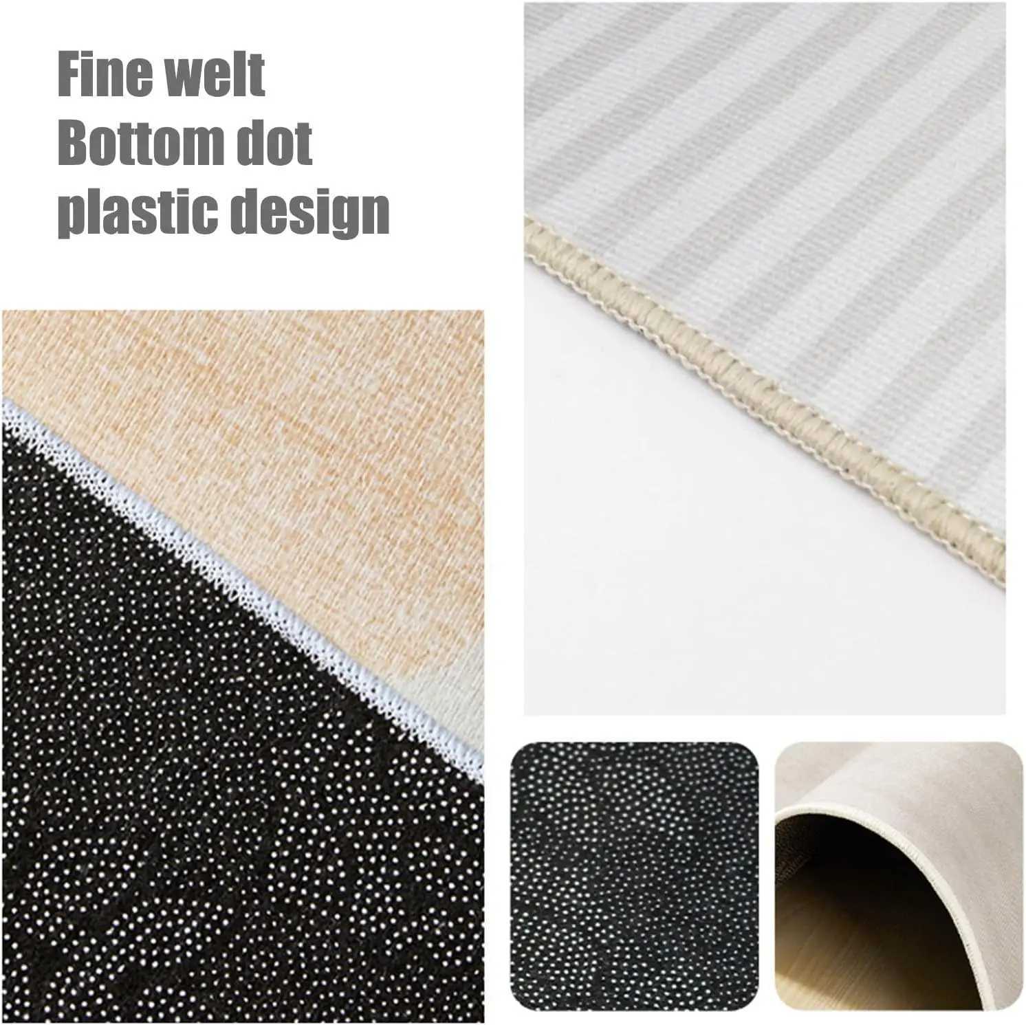 VIKAMA Gardenia Round Carpet Small Fragrance Bedroom Dressing luxury Table Closet Chair Non-Slip Floor Mat Home DecorationM251122