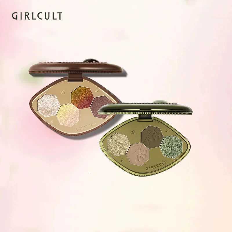 Girlcult Makeup Eyeshadow Palette Four Colour Matte High Pigment Eyeshadow Palette Blue Aurora Chameleon Eyeshadow PaletteT251122