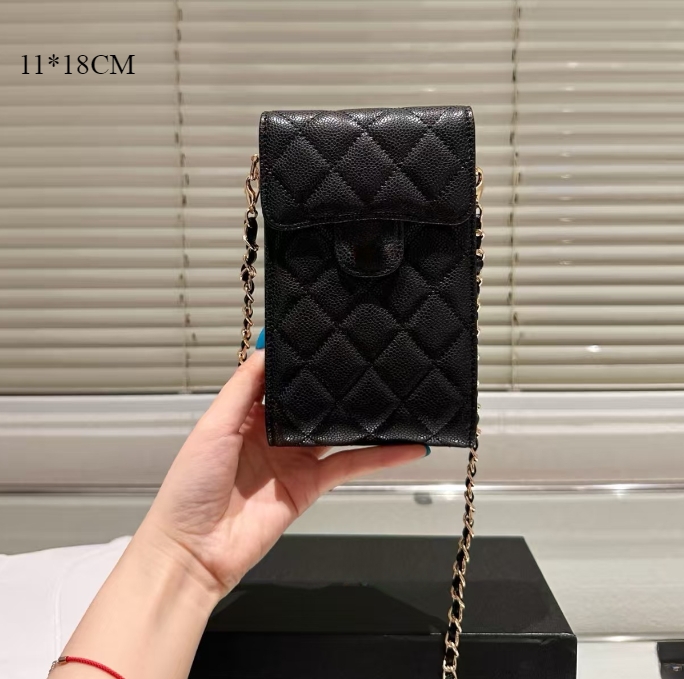 Unisex Fashion Chain Phone Bag Mini Phone Foreskin Leather Designer Phone Bag Crossbody Bag 2025