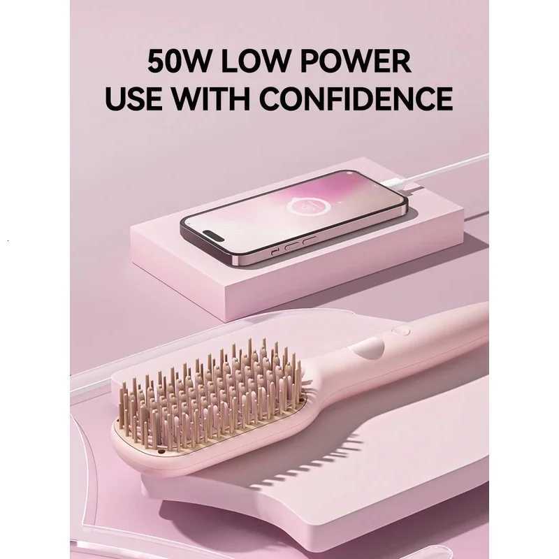 Electric Hot Comb Multifunctional Straight Hair Straightener Comb Negative Ion Anti-Scalding Styling Tool Straightening BrushT251122