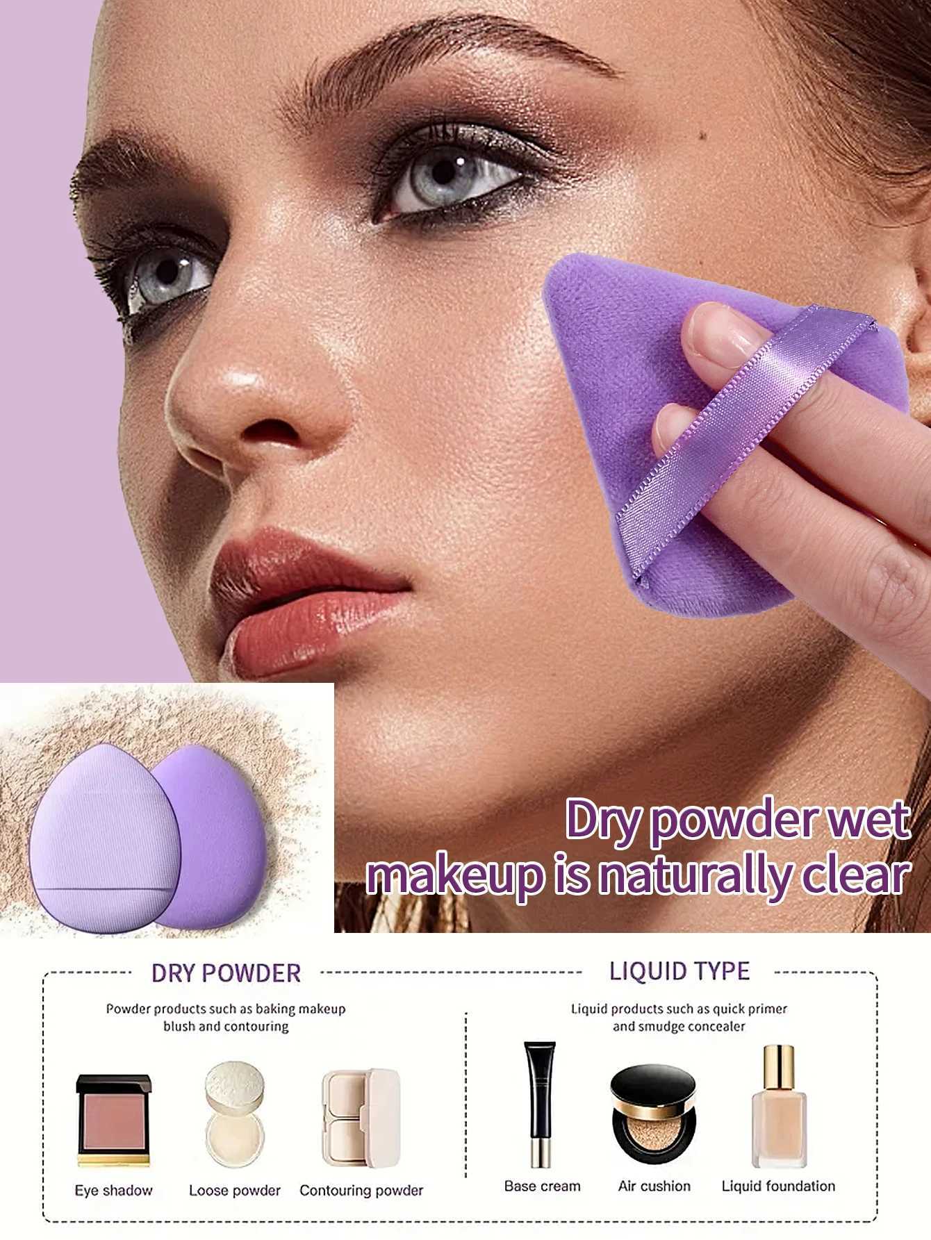 16pieces Eye makeup brush set eyeshadow brush mascara brush eyeliner brush triangular powder puff mini powder puff C251122