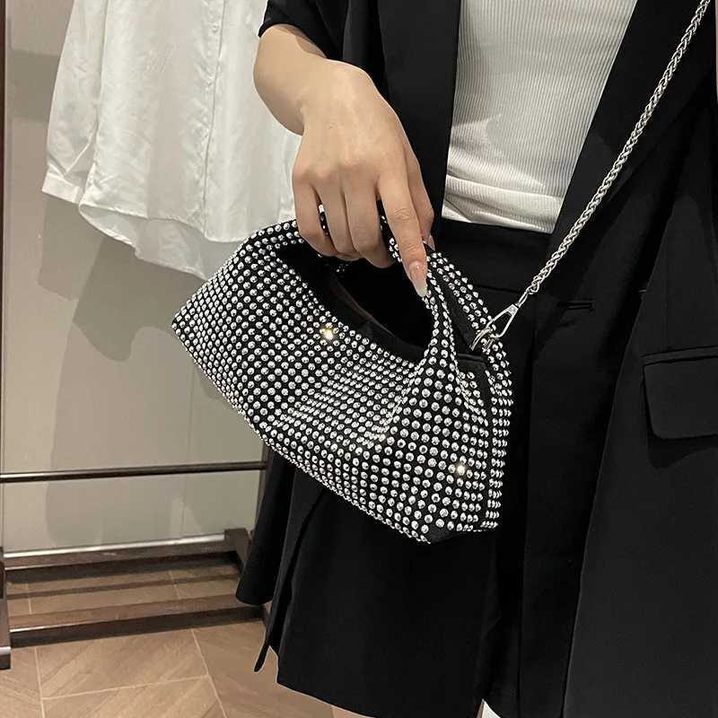 Shiny Crystal Clutch purse bucket Shoulder bag rhinestone Handmade purses and handbags luxury Designer Evening clutch Bag Purse K251121