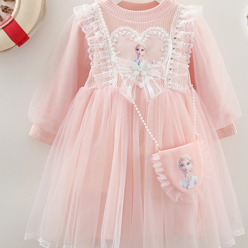 DISNEY Kids designer clothes baby girl princess dress kids clothes girls' spring and autumn Elsa dress children's Elsa princess dress