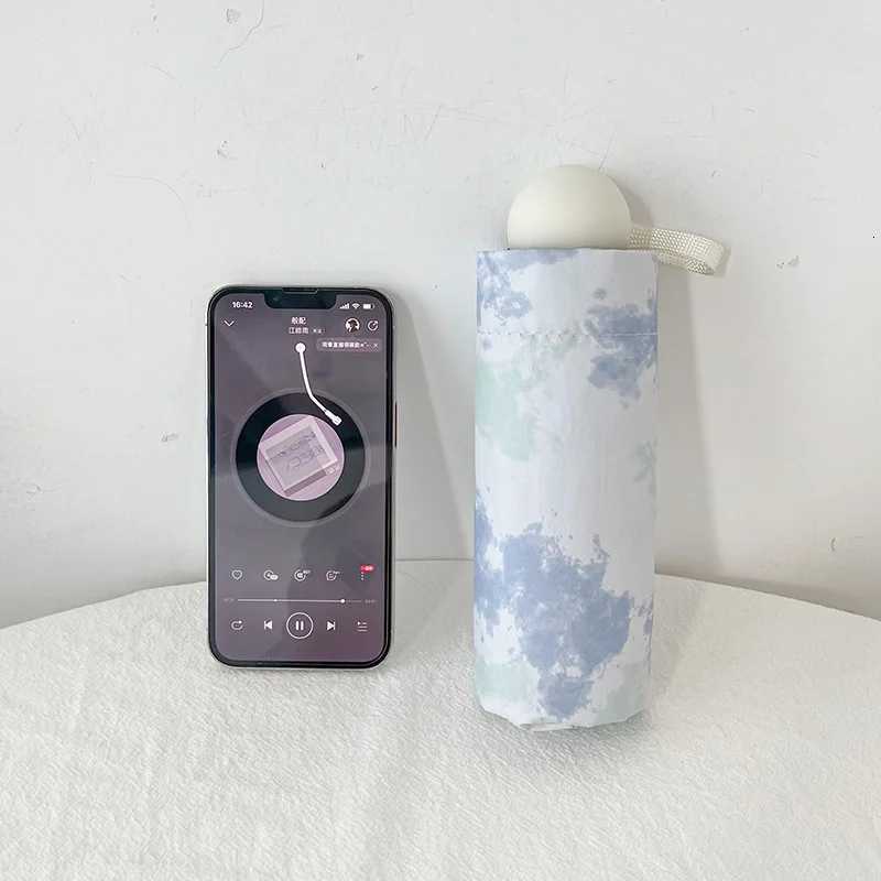 Three-fold sun umbrella vinyl sun protection manual folding umbrella sun rain dual-purpose womens ultraviolet protection smallM251122