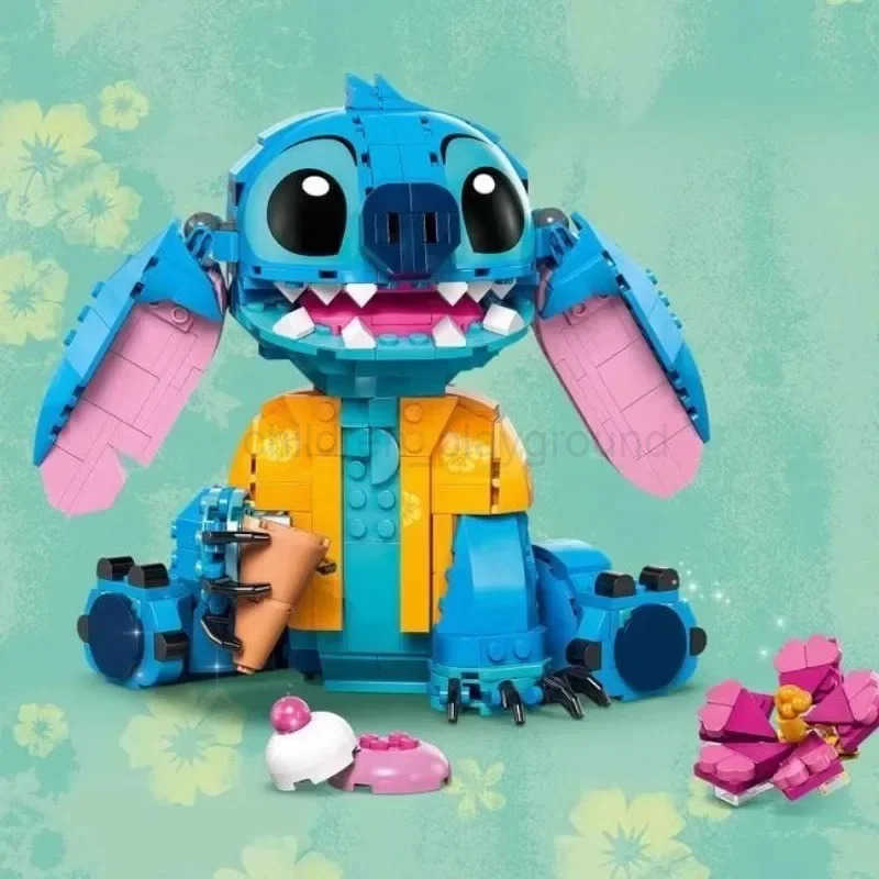 Disney 2025 New 730pcs Stitch Compatible 43249 Building Blocks Stitch Girl Boy Birthday Christmas Gift Toys W20250421