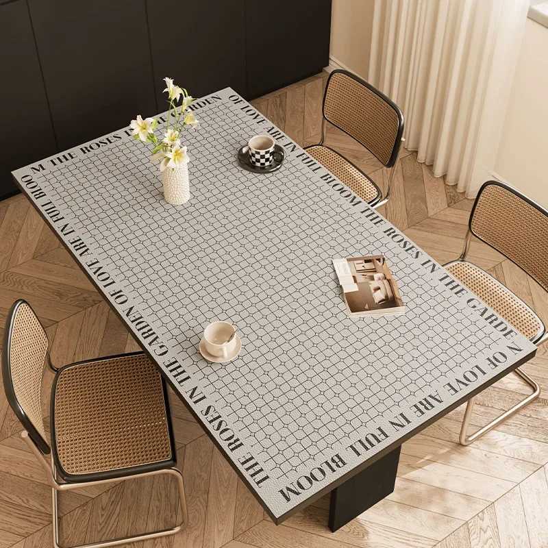 American High-end Tablecloth Waterproof and Oil-proof Leather Rectangular Coffee Table Tabletop Non-slip Mat Mantel De Mesa C251122