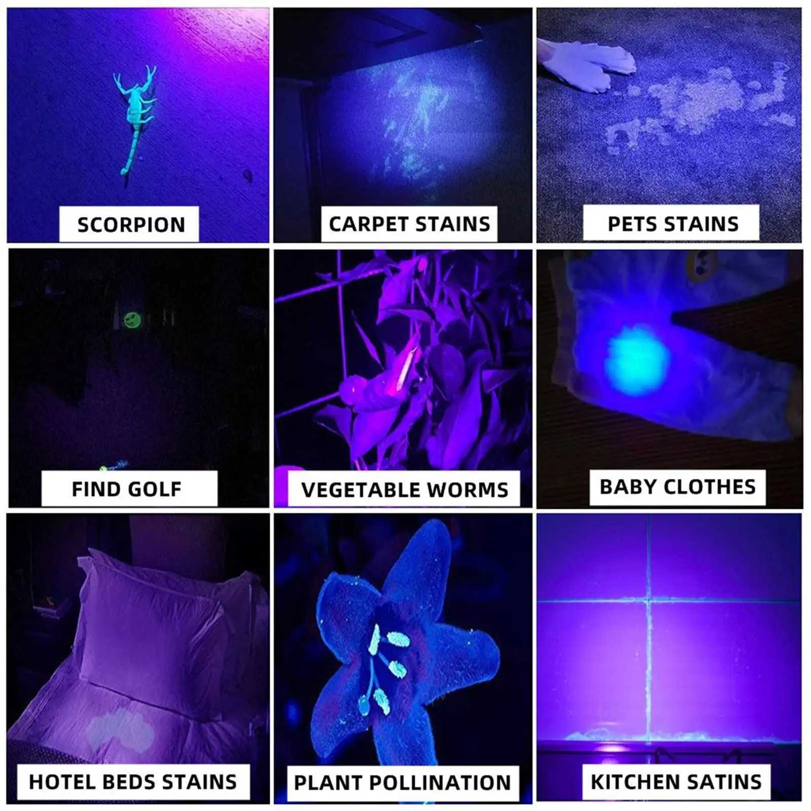 15W 3x LED UV Flashlight 365nm Ultraviolet Invisible Ink Marker Cat Dog Pet Skin Urine Tinea Ore Money Scorpion Detector Light C251122