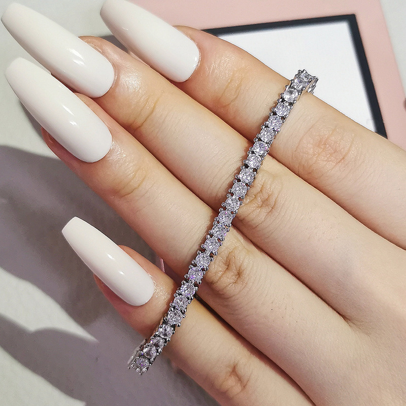 Classic & Chic Simple Design Ladies' Bracelets Adorned With Sparkling Zircons