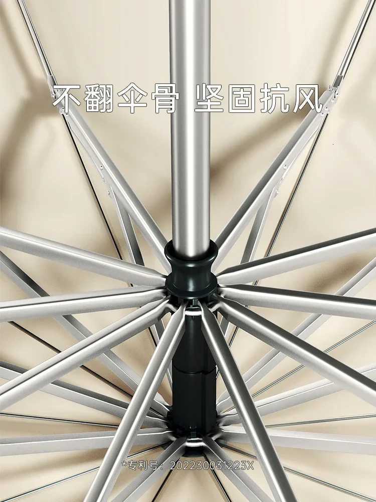 Fully Automatic Reverse Folding Umbrella with Windproof Reflective Stripe UV Umbrellas for Men and Women Carabiner Handle TravelM251122