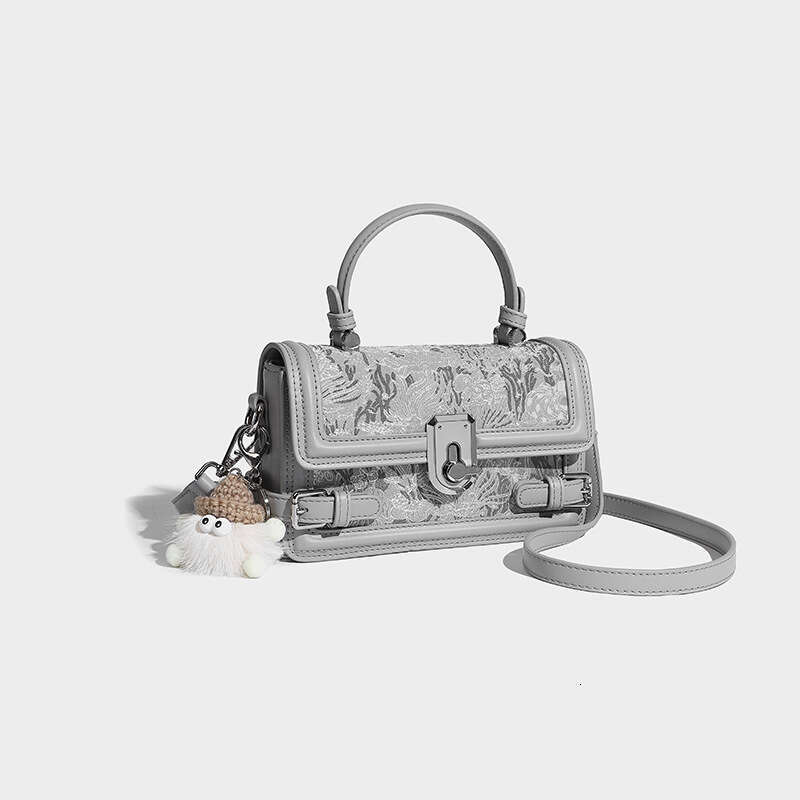 Designer Women's Bags Designer Chinese Embroidered Treasure Box New Lock Buckle Small Square Light Luxury Versatile Handheld One Shoulder Crossbo