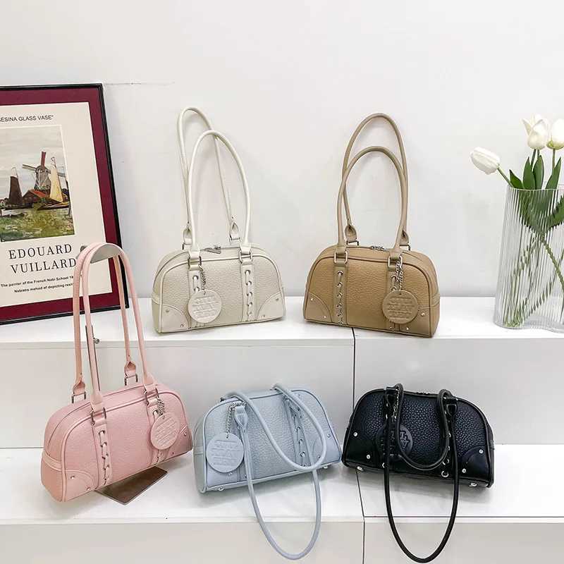 2025 New Korean-style Large-capacity Retro Underarm Boston Bag for Women Casual and CommutingT251122