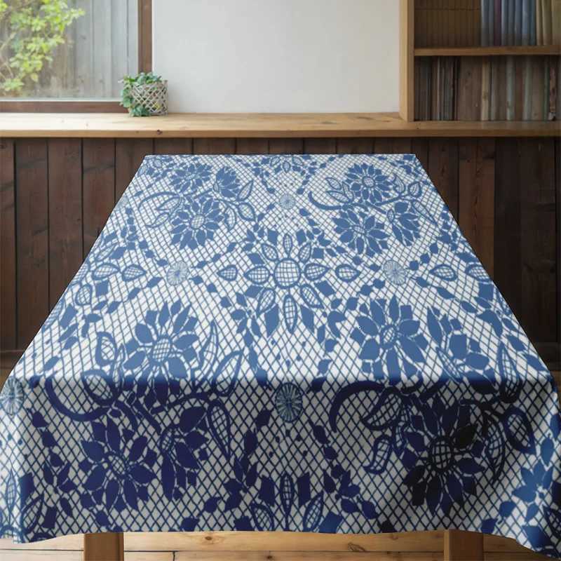 Waterproof Tablecloth Vintage Floral Dining Table Cover Washable Rectangle Table Linens for Kitchen Party Home Decor C251122