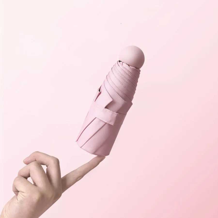 Anti-UV Windproof Capsule Umbrella - Lightweight Folding Sunscreen Parasol Portable Outdoor Travel GearM251122