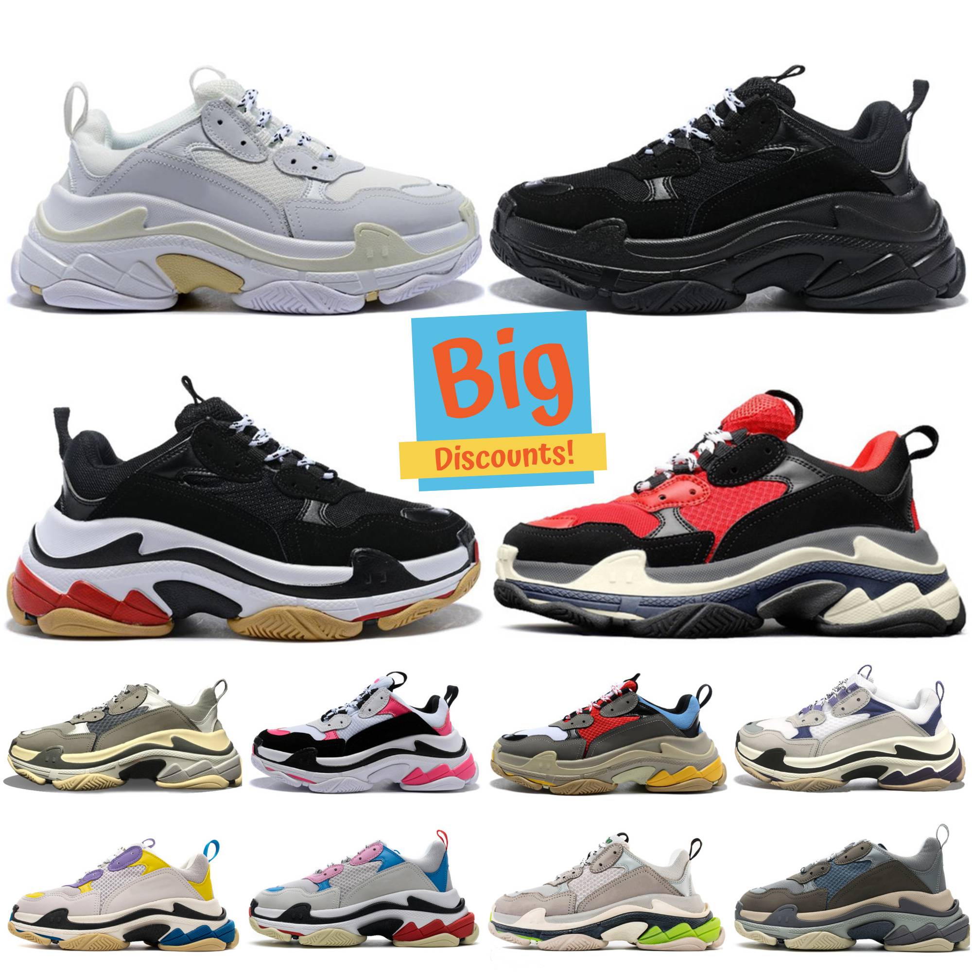 2026 Runners Track Designer Triple S Trainer Platform Classic Triples Casual Shoes Men Women Paris Triple-S 17FW Old Dad Large Increasing Tripler Sp