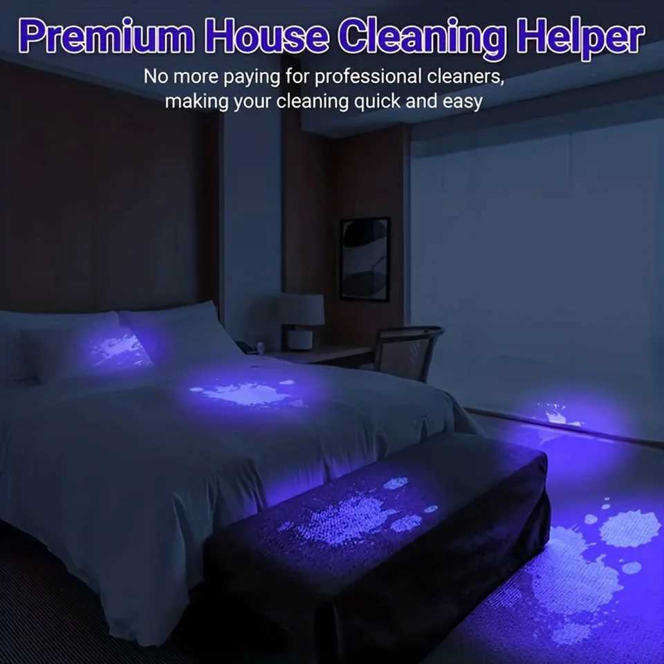 365/395nm UV Black light Flashlight Rechargeable Invisible Ink Marker Cat Dog Urine Tinea Ore Money Scorpion Fluorescence Lamp C251122