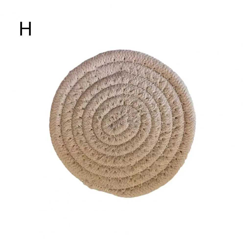 Anniversary Gift Coasters Handwoven Cotton Coaster Trivet Set Heat-resistant Kitchen Mats Natural Cotton for Cooking for Friends C251122