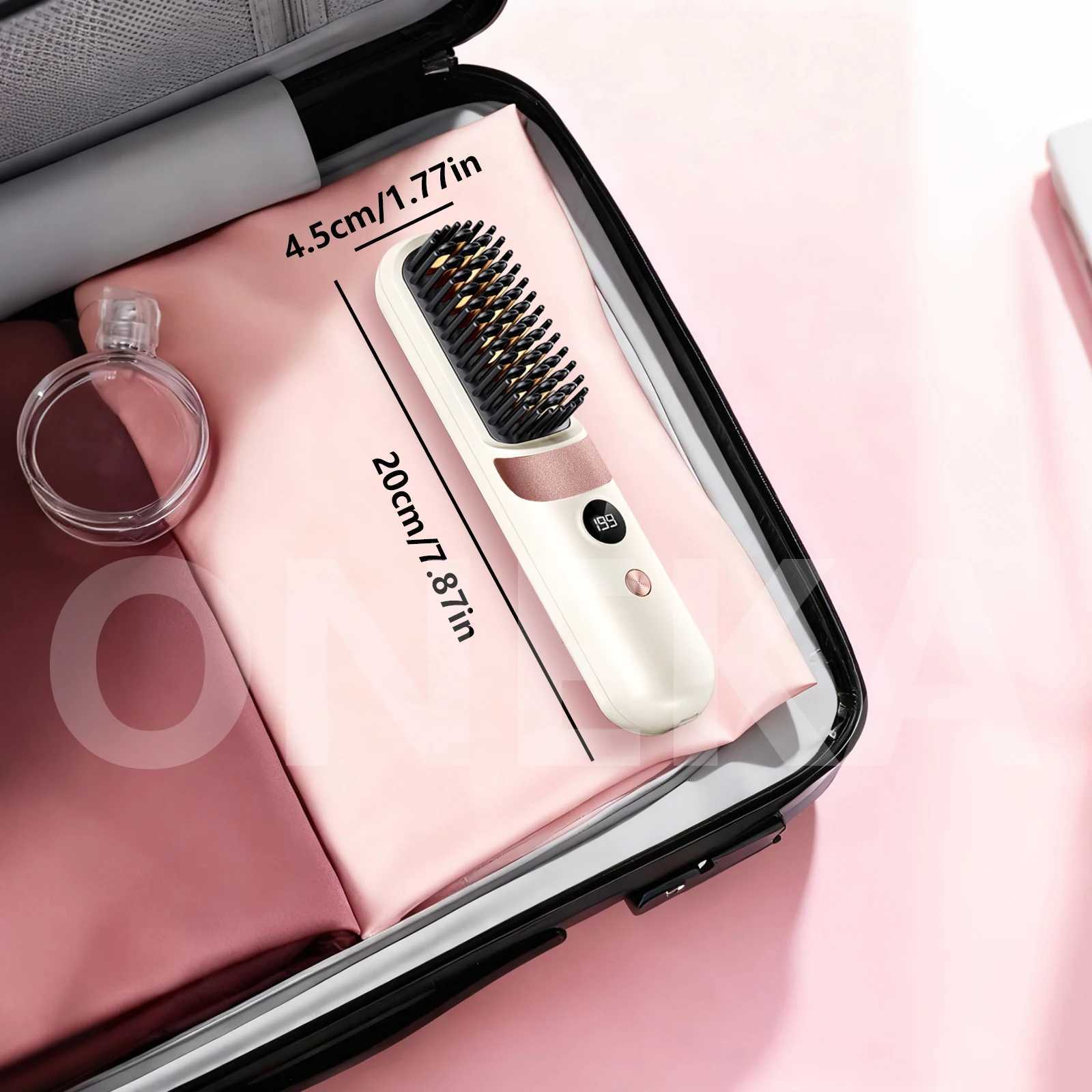 Cordless Rechargeable Small Flat Iron Short Hair Pixie Cut Bangs Mini Hair Straightener Brush Christmas Gift Idea For GirlT251122