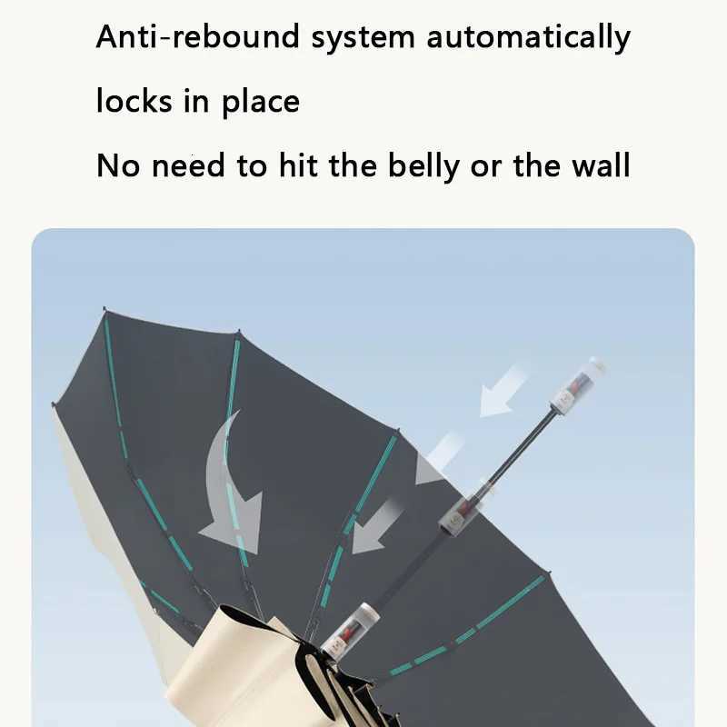 Dual Use Of Rain And light Double Large Umbrella Resistant Umbrella Automatic Fold Business Outdoor Travel UV Parasol And RainM251122