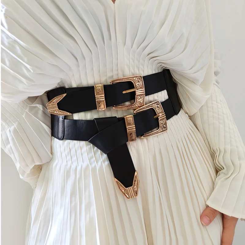 Female Waist Gothic Elastic Corset Belt Female Stretch Cummerbunds High Quality Luxury Designer Black Punk Wide Belts For Women J251122