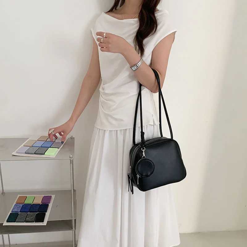 Solid Shoulder Strap for Women Texture Small Box Underarm Bags Large Capacity Female Leisure Commuting Handle Packs Lady HandbagT251122